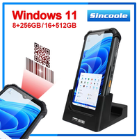 RUGLINE-Tablette de 6 pouces étanche Windows 10 OS, 4G RAM, 64G, 1D 2D Honeywell, lecteur de codes à barres Wifi BT GPS, GSM/4G, caméra PDA, téléphone