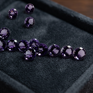 M.Y.GEMS อเมทิสต์ธรรมชาติจากบราซิล พลอยหลวมขนาด 9 มม. 2.33 กะรัต ผ่านการอบความร้อน รับรองโดยผู้ตรวจสอบอิสระ สำหรับทำเครื่องประดับ ขายส่ง - Product Image 1