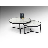 Table basse contemporaine de luxe (3 pieds) de haute qualité OEM/ODM, design minimaliste, mobilier de salon