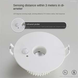 Lámpara de Techo LED Moderna Empotrada Oculta con Sensor Infrarrojo de Movimiento, Foco con Clasificación IP65, Construcción de Aluminio para Uso en Hogar y Oficina - Product Image 5