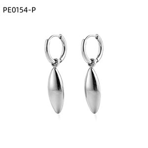 Amy Amy – boucles d'oreilles en acier inoxydable plaqué argent, forme de goutte d'eau, Style classique, bijoux pour femmes, cadeau PE0154 - Product Image 1