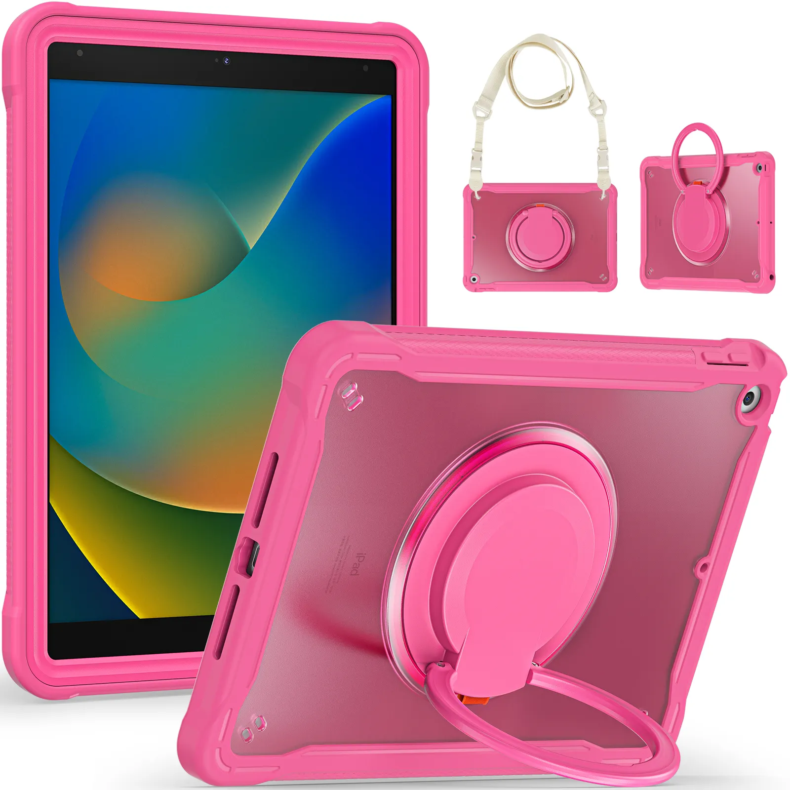 Shockproof Tablet Case For iPad 7/8/9th 10.2inch Tablet Covers With Handle and Shoulder Strap