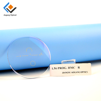 Vente en gros CR39 1.56 Lentilles optiques en résine bleue progressive Lentilles de lunettes multifocales ophtalmiques