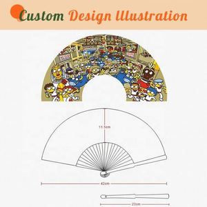 Abanico de Madera Personalizado de 23 cm con 24 Varillas, Impresión por Sublimación, Decoración para Colgar en la Pared - Product Image 5