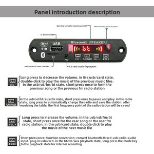 BT 5.0 무선 MP3 디코더 보드 휴대용 BT FM 송신기 자동 LCD 지원 WAV TF 카드 USB FM 라디오 음성 녹음기 - Product Image 5