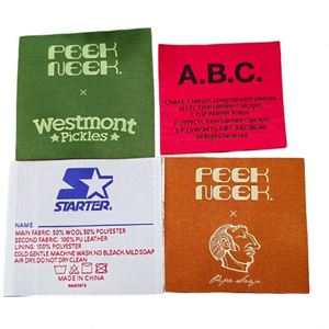 Etiquetas Personalizadas de Tela de Algodón con Letras Autoadhesivas, Etiquetas Tejidas Mini para Ropa, Precio de Fábrica - Product Image 2