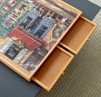Table de puzzle en bois à 6 tiroirs, rotative, portable, avec plateau de rangement pour puzzles, anti-salissure, avec tiroirs de classification