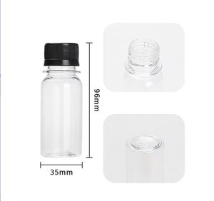 Bouteilles de jus en plastique PET de 60 ml avec couvercle inviolable, mini format, qualité alimentaire, petites bouteilles de jus, distributeur de goût de jus - Product Image 2