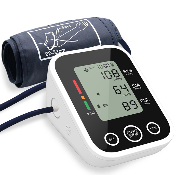 Smart Digital Blood Pressure Monitor, Home & Hospital Use Electronic Sphygmomanometer, BP Monitor