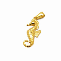 Collar de acero inoxidable a la moda Ocean Serie 18K chapado en oro Animal marino joyería estrella de mar delfines caballito de mar tortuga pez caliente