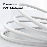 Kabel Data USB Type-C/Micro USB Nylon PVC 1M Pengisian Cepat 3A Laris untuk Ponsel dan Perangkat