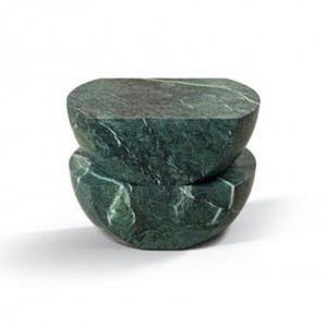 Salvatori Ikona sgabello Verde Guatemala moderno allungabile regolabile in plastica Ottoman per soggiorno in tessuto metallico - Product Image 1