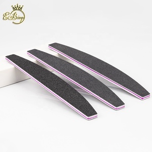 Papel de <span class=keywords><strong>Lija</strong></span> Importado Negro Lavable de Alta Calidad 80/100/180 #   Limas Profesionales Personalizadas con Logotipo Personalizado Grit Half Moon <span class=keywords><strong>para</strong></span> <span class=keywords><strong>Uñas</strong></span> - Product Image 3