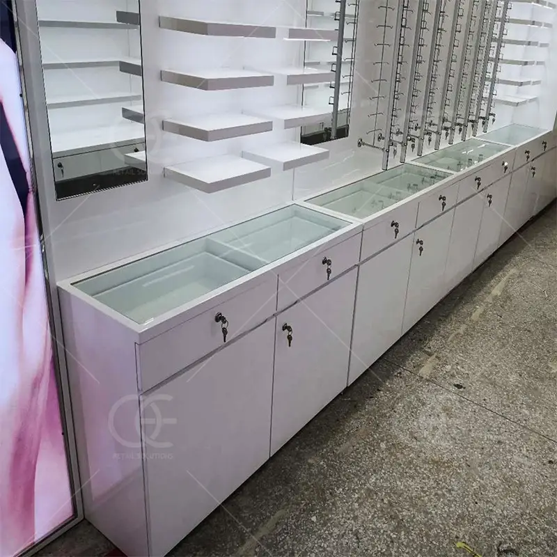 Sunglasses Shop Furniture Fashion Optical Shop Counter Hot Selling Sunglasses Display Table Beauty Wall Eyewear Display