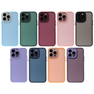 Étuis de téléphone pour tous les types de téléphone avec film protecteur d'objectif antichoc TPU PC pour iphone 15 14 Pro Max carcasas para celulares - Product Image 2