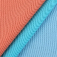 Tissu côtelé 220-230g en polyester et élasthanne 2x2, col et poignets tricotés pour vêtements de sport