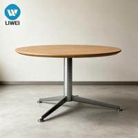 Table de conférence modulaire ronde en bois LIWEI, design moderne, facile à déplacer, durable, pour bureau/petites salles de conférence