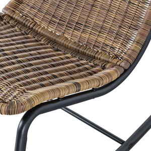 Chaise en osier pour balcon d'hôtel Mobilier d'extérieur imperméable Grande chaise de patio en rotin Chaise de jardin à bascule - Product Image 5