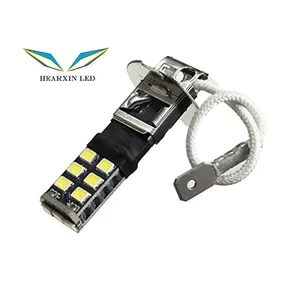 H1 H3发光二极管灯泡汽车雾灯日间行车灯灯泡15SMD 2835芯片6000K白色汽车雾灯DC 12V