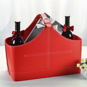 Cesto Regalo in Pelle PU di Alta Qualità e Grande Capacità per Regali Promozionali e Aziendali, Cesto Portariviste - Product Image 2
