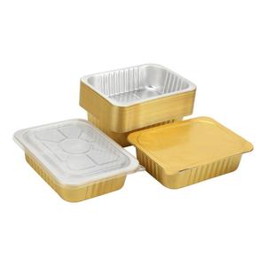 Disposable Aluminum <b>Foil</b> Takeaway Box With Lid Single Serving Food <b>Container</b> For Takeout Packaging - Product Image 1
