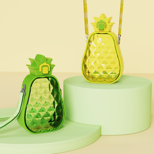 Yafchi Pineapple Water Bottle Bpa Free With Strap For Students Back To School Gift Plastic Drinkware - Product Image 3