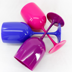 <span class=keywords><strong>Gobelet</strong></span> à vin en verre de <span class=keywords><strong>mariage</strong></span> en plastique coloré, de qualité supérieure, vendu en 10 pièces - Product Image 2