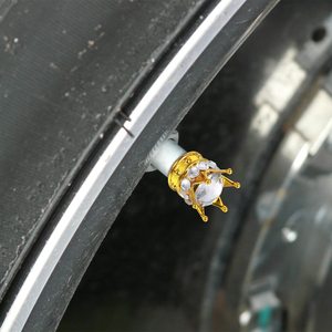 Crown Bling Handmade Crystal Rhinestone Aluminum Alloy <b>Tire</b> <b>Valve</b> Stem <b>Caps</b> Universal Attractive Accessories for <b>Car</b> Gold White - Product Image 5