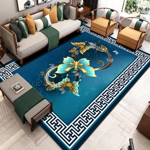 Mới Trung Quốc phòng khách Thảm đơn giản Trung Quốc phong cách nghiên cứu trang trí chống trượt Pha Lê Nhung Thảm hộ gia đình sofa bàn trà mat - Product Image 1