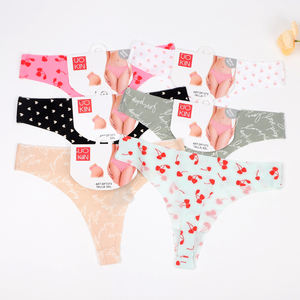 Voor Uokin <span class=keywords><strong>2025</strong></span> Nieuwe Print <span class=keywords><strong>Sexy</strong></span> Lage Taille Hipster Strings Onzichtbare Alledaagse T-Back Slipje Naadloze Knoop Voering Ontwerp Ijs Zijde - Product Image 1