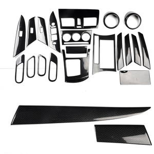 マツダ3 Mazda3 2008 2009 2010 2011 2012 2013用 車内アクセサリー センターコントロールギアパネル ステアリングホイールキット 改造 - Product Image 1