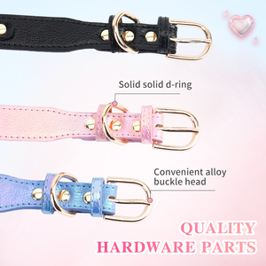 Correa de perro de cuero cómoda de lujo, accesorio de nailon sólido para mascotas, diamantes de imitación brillantes, estilo moderno, Collar de perro personalizado, cuerdas para el cuello - Product Image 4