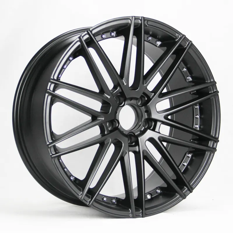 A0045 Aluminium black alloy wheel rims 20 inch/22 inch PCD 5X108/5X130 /5X120 Gloss black machined passenger car wheel