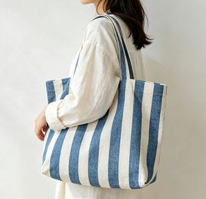 Bolsas de Compras de Lona Reutilizables Ecológicas con Diseño de Letras, Bolsillo Interior y Color Personalizado - Product Image 3