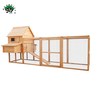 WoodVille Custom Outdoor Large Quality Waterproof Fir Wood Hen Houses Chicken Coop With Large Run