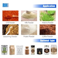 Machine de remplissage automatique de poudre pour détergent lessive 100g-5kg, remplisseuse à vis sans fin, contrôle PLC, machine d'emballage, OEM Chine