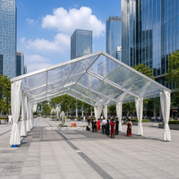 Tente d'événement en PVC transparent avec structure en aluminium, imperméable, pour mariages et fêtes en extérieur, taille personnalisée pour les grands rassemblements