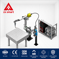 Cellule de soudage robotisée industrielle à fixation fixe pour les applications de soudage de tubes et de supports d'amortisseurs