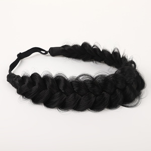 Trecce a tre fili intrecciate a mano soffice cerchietto alto a forma di teschio con pasta fritta allargata a forma di trecce fascia per la testa - Product Image 5