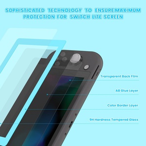 Protector de Pantalla de Vidrio Templado Transparente HD EXtremeRate para Consola Nintendo Switch Lite - Product Image 4