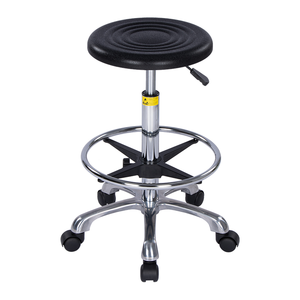 <span class=keywords><strong>Taburete</strong></span> de Laboratorio ESD Moderno de <span class=keywords><strong>Polipropileno</strong></span> con Altura Ajustable, Ruedas Giratorias y Anillo de Apoyo para Pies, para Taller, Escuela u Hospital - Product Image 1