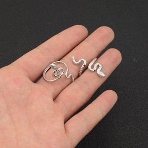 2026 New Simple Niche Design Stainless Steel Snake Shaped <b>Ring</b> Personalized Exaggerated Unisex's <b>Rings</b> Wholesale Jewelry Trendy - Product Image 1