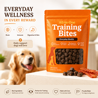 Friandises multifonctionnelles pour l'entraînement des chiens avec DHA, probiotiques et biotine – Formule tout-en-un pour la santé de la peau, du pelage et du cerveau – Sachet de 1 lb