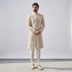 NEW ELEGANT HEAVY GOLD EMBROIDERY on GROOM SHERWANI & <b>PANT</b> & MATCHING SHOE WITH Men's Suits & Blazer>Men's Suits - Product Image 3
