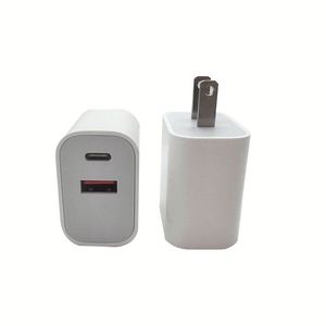 US <b>Plug</b> Phone Charger A+C USB Type C Power Adapter 20W PD USB-C Wall Charger Block for <b>Smart</b> Phones - Product Image 1