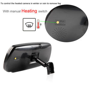 Moniteur LCD de voiture avec <span class=keywords><strong>rétroviseur</strong></span>, écran TFT couleur 7 pouces avec support, 4 broches - Product Image 2