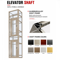 Ascenseur hydraulique anti-chute prêt à être expédié, système à double rail de guidage pour résidence familiale avec personnes âgées et enfants DIAO