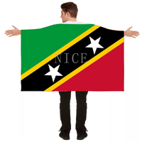 Cape de corps personnalisée imprimée drapeau national des Bahamas, accessoire patriotique pour créer une ambiance de match.