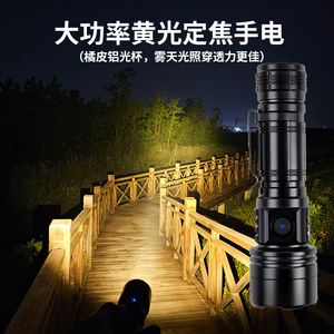 Handheld Flashlight 21700 Rechargeable Aluminum Alloy Green Light LED High Intensity Long Range Fixed Focus - Product Image 4