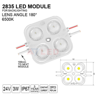 20 modules LED SMD 2835 à injection 24V étanches IP67 à courant constant 3W 4 LED, garantie 7 ans / Éclairage certifié CE